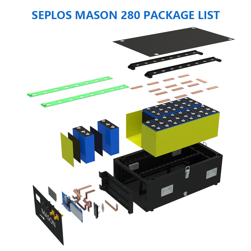 SEPLOS-EU-Warehouse-51.2V MASON DIY Box without Active Balance (Compatible 280Ah/304Ah,314Ah CATL 280Ah/302Ah cell)BOX stack type without cells