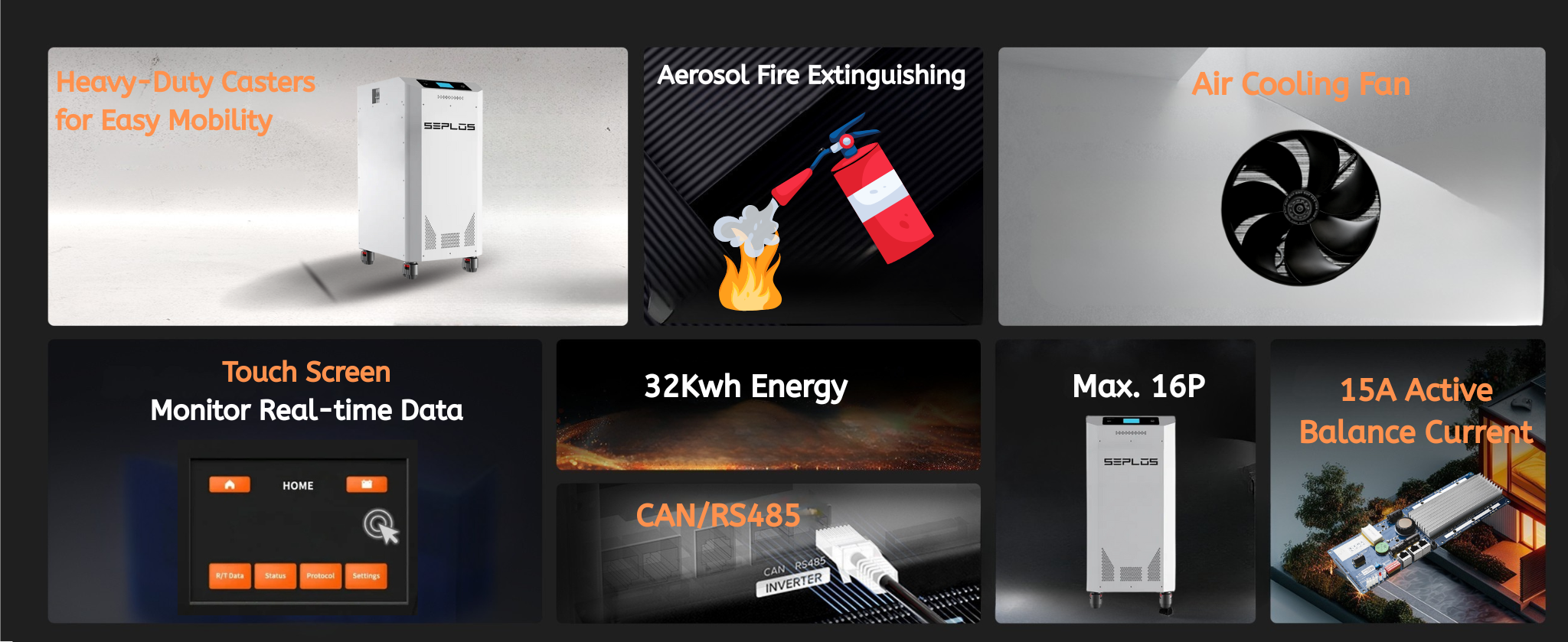 EU Stock Seplos 51.2V 560L Mason 560 LiFePO4 Battery 32KWh 314Ah EVE MB31 628Ah Energy Storage Systems 48V 30Kwh BESS Power Storage Battery,seplos batteryin EU, 48V 51.2V 628Ah 30kWh 32kWh lifepo4 battery for solar home backup energy storage systems