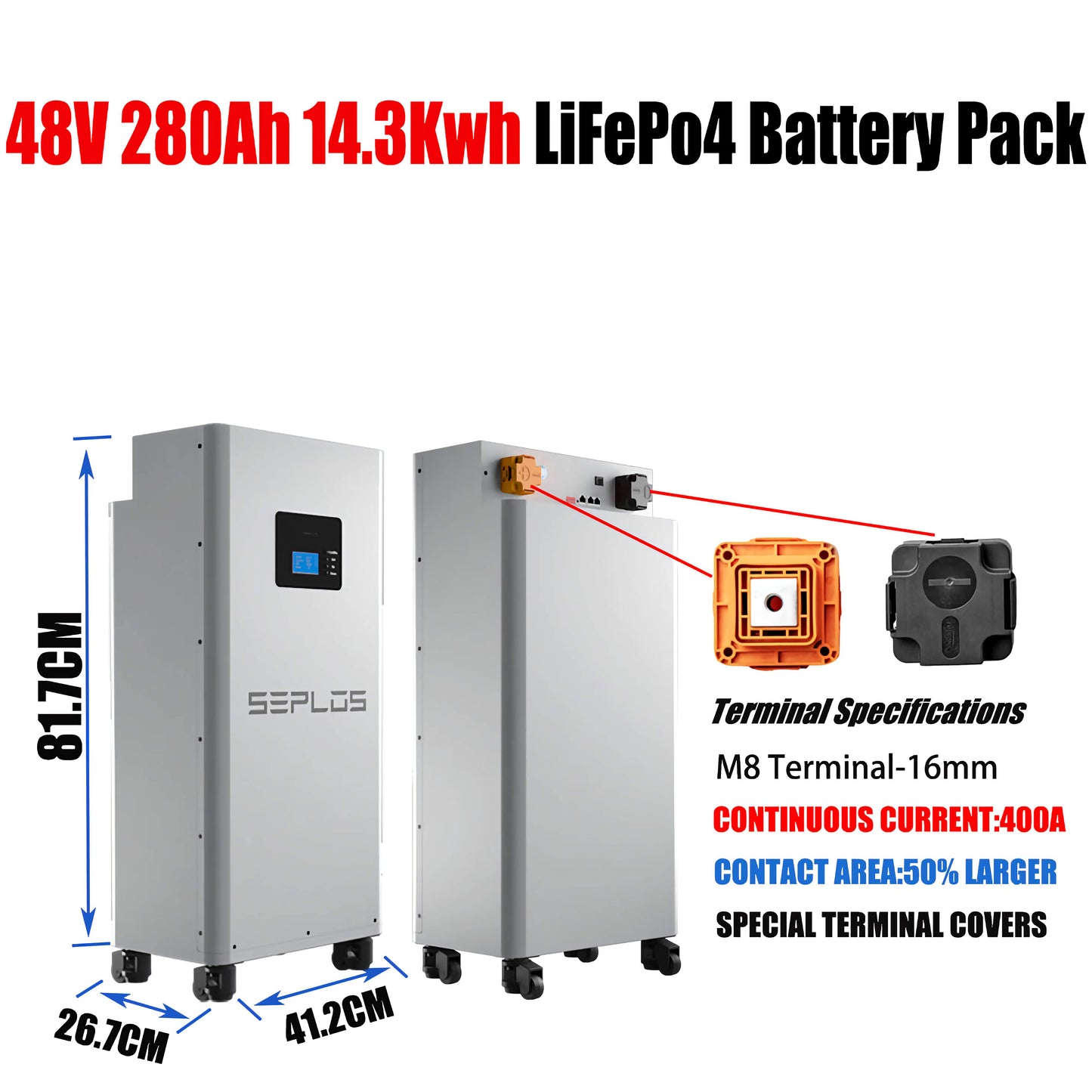 EU Stock Seplos MASON 280L Vertical Solar Energy Storage Battery Pack with 10A Active Balance Lifepo4 Battery Pack for Home Energy Storage System