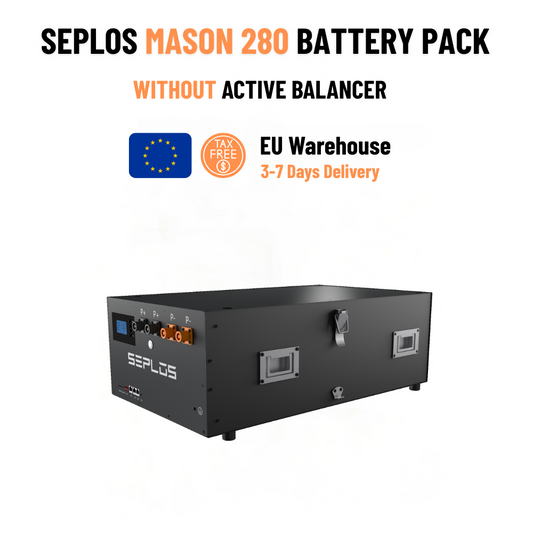 ront view of Seplos Mason 280 14.3kWh rack battery system