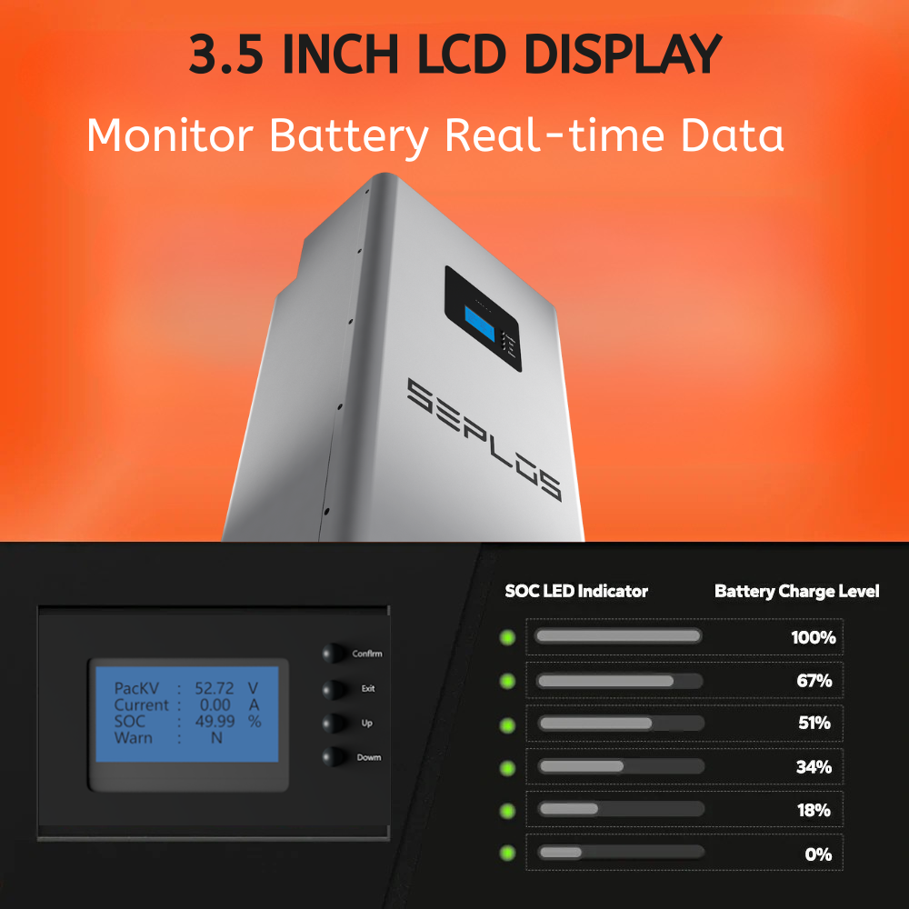 Vertical space-saving design of Seplos Mason 280L 51.2V DIY battery kit