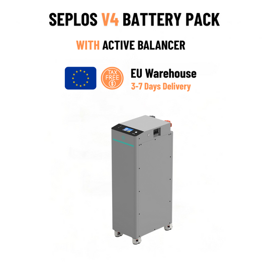 Seplos V4 Silver LiFePO4 battery pack 48V 15kWh vertical design
