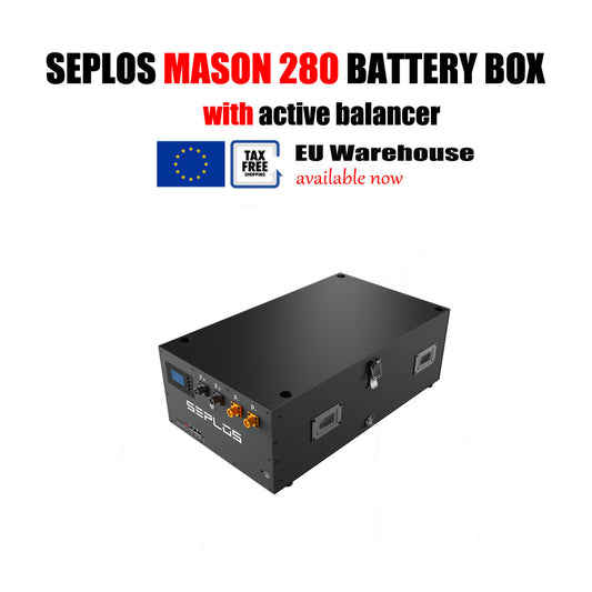 EU Stock Seplos MASON 280 48V 280Ah 16S Lifepo4 Battery Box DIY Stackable Kits Bundle With Seplos BMS 3.0 Active Balance  (Without Cells)