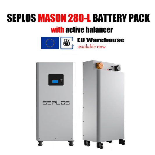 EU Stock Seplos MASON 280L Vertical Solar Energy Storage Battery Pack with 10A Active Balance Lifepo4 Battery Pack  for Home Energy Storage System