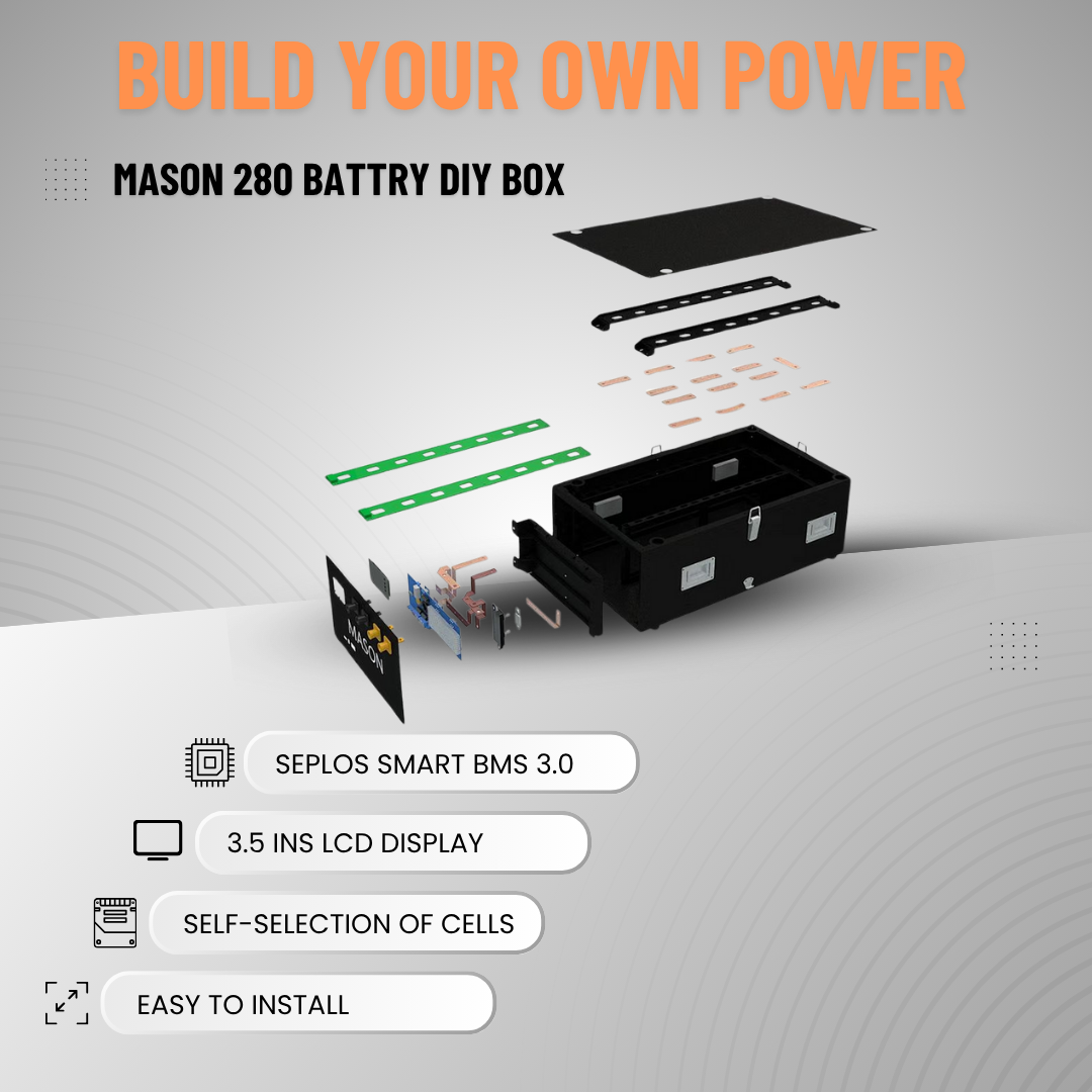 Close-up of 10A active balancer in Mason 280 DIY battery box